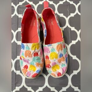 TOMS Women’s Colorful Elephant Print Shoes